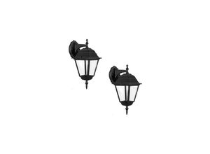 8059606098739 - Aigostar - wandlampe gartenlaterne E27 outdoor IP44 schwarz 2 stück