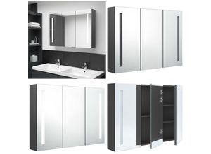 8721114325224 - Vidaxl - LED-Spiegelschrank fürs Bad 89x14x62 cm Grau - Badezimmerschrank - Badezimmerschränke - Home & Living - Grau 8721114325224 - Vidaxl - LED-Spiegelschrank fürs Bad 89x14x62 cm Grau - Badezimmerschrank - Badezimmerschränke - Home & Living - Grau