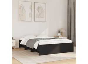 3441200803119 - - Bettgestell Schwarz 120x190 cm Holzwerkstoff