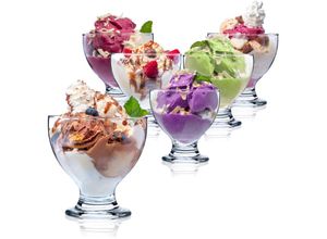 5903699405840 - Kadax - Eisbecher Glas Set Eisschalen Dessertgläser mit Fuß (6 450 ml)