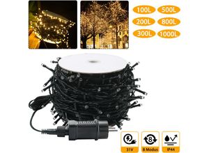 0763341670614 - 50m led Lichterkette 500 LEDs Lichterketten Vorhang Außen mit Stecker IP44 Wasserdicht Weihnachtsbeleuchtung mit 8 Leuchtmodi WarmWeiß Lampenkette 0763341670614 - 50m led Lichterkette 500 LEDs Lichterketten Vorhang Außen mit Stecker IP44 Wasserdicht Weihnachtsbeleuchtung mit 8 Leuchtmodi WarmWeiß Lampenkette