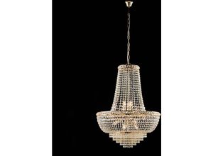 8050713217907 - Lampadario in ferro e ottone dorato con strass 11 luci H82 - MAX 142 - Ø62