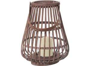 8435762464975 - Fijalo - Lantern Wicker Candlestick mit dem Griff ° 21x27cmpour alle Stile um dem Haus eine Note zu verleihen