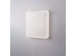 8057724582260 - Belight - Plafoniera quadrata diametro 40 cm in acrilico bianco con led integratoo cct + telecomando H7 - ø 42