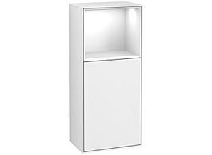 4051202717087 - Villeroy und Boch Finion Seitenschrank F510GFGF 418x936x27cm rechts Regal oben Glossy White Glossy white lacquer