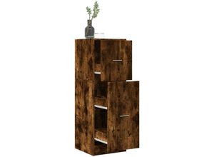 8447299913819 - Torana - Apothekerschrank Räuchereiche 40x41x118 cm Holzwerkstoff