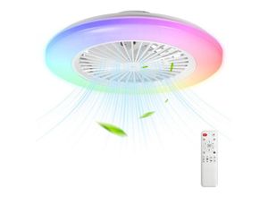 9180102181782 - Tolletour - led Deckenventilator mit Beleuchtung und Fernbedienung Dimmbar Deckenleuchte Schlafzimmer Wohn 49CM 9180102181782 - Tolletour - led Deckenventilator mit Beleuchtung und Fernbedienung Dimmbar Deckenleuchte Schlafzimmer Wohn 49CM