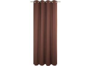 4004567408367 - Vorhang WIRTH Dim out braun Gardinen 405cm Ösen 142cm Polyester nach Maß B142cm H405cm