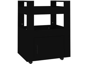 8720287222293 - Küchenwagen Schwarz 60x45x80 cm Holzwerkstoff Vidaxl