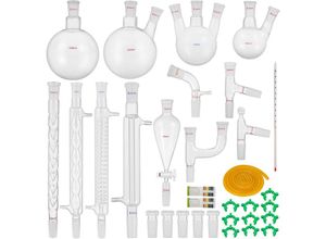 0609832086949 - VEVOR 1000 ml Destillationsgerät Labor Wasser Destilliergerät Borosilikatglas 33 Standard 24 40 Gelenke Hohe Dichtleistung ätherische Öle