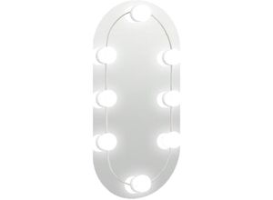 8720286980897 - Bonnevie - Spiegel mit LED-Leuchten 40x20 cm Glas Oval vidaXL715474