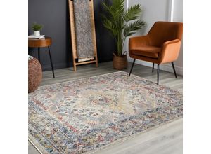 0888473918783 - Teppich SURYA Vintage Teppiche Gr B L 200 cm x 275 cm 13 mm 1 St grau (taupe) Esszimmerteppiche Boho Kurzflor Orientteppich Wohnzimmer Schlafzimmer