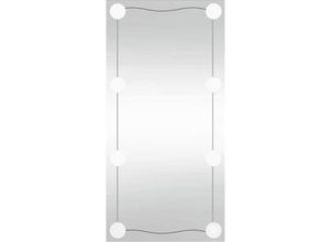 8720845920081 - Vidaxl - Wandspiegel mit LED-Leuchten 30x60 cm Glas Rechteckig Silber