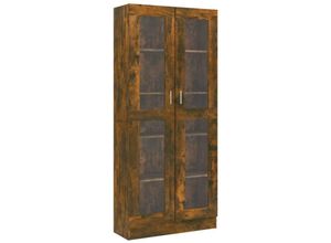 8720286952856 - Bonnevie - Vitrinenschrank Räuchereiche 825x305x1855 cm Holzwerkstoff vidaXL18217