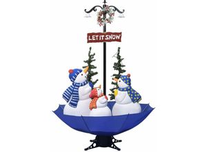 8719883994888 - Weihnachtsbaum mit Schnee und Schirm-FußKunstbaum Blau 170 cm pvc Vidaxl