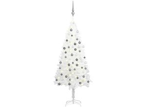 8720286498057 - Bonnevie - Künstlicher WeihnachtsbaumKunstbaum mit LEDs & Kugeln Weiß 120 cm vidaXL 8720286498057 - Bonnevie - Künstlicher WeihnachtsbaumKunstbaum mit LEDs & Kugeln Weiß 120 cm vidaXL