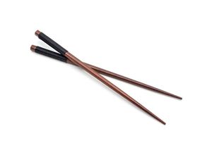 4251358587996 - 1 Paar Essstäbchen - Chopsticks Holz anti-rutsch Design dunkel braun - Vhbw