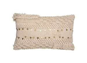 3560237548005 - Homemaison - Kissen aus Baumwolle & natürlicher Jute mit Pailletten 30x50 cm - Atmosphera créateur dintérieur