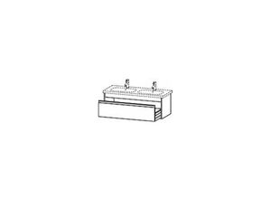 4021534847820 - Ketho Waschtischunterschrank wandhängend 6669 1 Auszug 1150mm für D-Code Farbe (Front Korpus) Weiß Matt Dekor - KT666901818 - Duravit