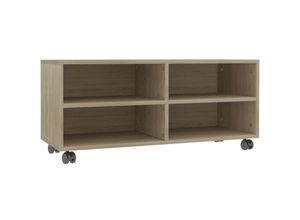 8719883673448 - Bonnevie - TV-Schrank mit Rollen Sonoma-Eiche 90x35x35 cm Holzwerkstoff vidaXL901008