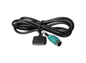 4065705332883 - vhbw KFZ Audio Kabel kompatibel mit Alpine CDE-9870R RM CDE-9871R RR CDE-9872R RM CDE-9873RB CDE-9874R RR RBi - Adapter 100 cm Schwarz