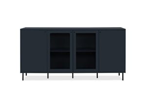 8055303677529 - Iperbriko - Credenza Caracas 51A mit 4 Türen und 4 Regalen in Navyblau H90xB180xT40