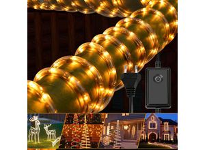 0726506034683 - Led Lichterschlauch Lichterschläuche Party Lichtleiste Lichtschlauch IP44 Lichterkette gelb-20m - gelb - Tolletour