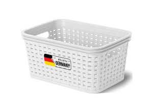 4251888532695 - Novaliv - Aufbewahrungsbox 1x Aufbewahrungskorb Rattan - Weiß