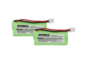 4068201424199 - 2x Akku kompatibel mit T-Com Sinus 100 schnurlos Festnetz Telefon (850 mAh 24 v NiMH) - Extensilo