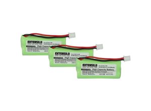 4068201424298 - 3x Akku kompatibel mit Siemens Gigaset AL14 AL140 AS14 AL14H AL145 AL145 duo schnurlos Festnetz Telefon (850 mAh 24 v NiMH) - Extensilo