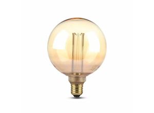 3800157683951 - VT-1956 LED-Globusbirne Vintage Filament Bernsteinfarbe 6W E27 G125 Licht 2200k Sku 214473 - Bernstein - V-tac