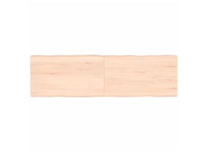 8720845816179 - Bonnevie - TischplatteSchreibtischplatte 140x40x4 cm Massivholz Eiche Unbehandelt Baumkante vidaXL