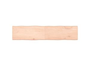 8720845816308 - Bonnevie - TischplatteSchreibtischplatte 180x40x6 cm Massivholz Eiche Unbehandelt Baumkante vidaXL