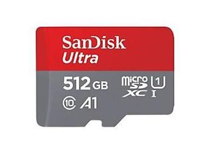 0619659200466 - SanDisk Ultra - Flash-Speicherkarte (microSDXC-an-SD-Adapter inbegriffen) - 512 GB - A1   UHS Class 1   Class10 - microSDXC UHS-I