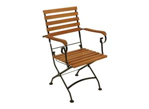 4050747243419 - Klappsessel hofgarten Flachstahl schwarz + Eukalyptus geölt 2 Stück FSC®-zertifiziert - braun 4050747243419 - Klappsessel hofgarten Flachstahl schwarz + Eukalyptus geölt 2 Stück FSC®-zertifiziert - braun