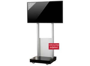 4012246189711 - TV Standfuß aufgebaut 32-70 Zoll bis 45 kg VESA max 600x400 Fernsehwagen Ständer aus Alu TV Bodenständer Maße ca H 177 x B 70 x T 65 Rollwagen mit stabilen Rollen Fernsehstand Monte Visolo 1