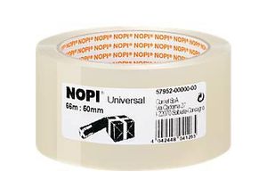 4042448041234 - NOPI Packband Universal 66 m x 50 mm transparent 6 Rollen