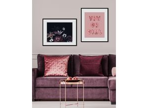 4049009842040 - Bild QUEENCE Valeria Bilder Gr B H 40 cm x 30 cm Wandbild Blumen Querformat 1 St lila Bild Kunstdruck Bilder mit Rahmen