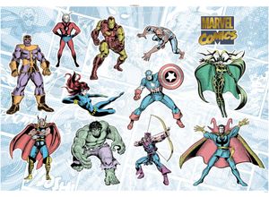 4036834178529 - KOMAR Wandtattoo Marvel Comics Collection Wandtattoos 100x70 cm (Breite x Höhe) selbstklebendes Wandtattoo Gr B H 100 cm x 70 cm Kinder-Comic bunt Wandtattoos Wandsticker