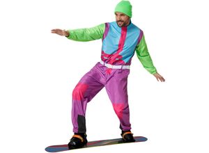 4061173276414 - tectake® Herrenkostüm Retro 80er 90er Ski Anzug