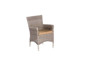 4033662992686 - Gartensessel Teneriffa 2er Set Stahl Kunststoffgeflecht graubeige 61 cm x 61 cm x 84 cm