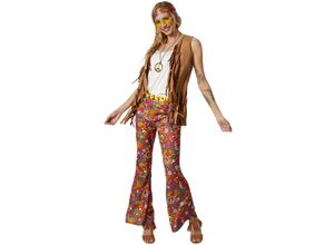 4061173275905 - tectake® Damenkostüm Hippie Weste und Hose