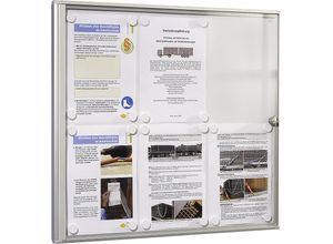 4061753027917 - eurokraft basic Schaukasten für innen Metallrückwand 2 DIN A4-Blätter HxB 350 x 491 mm ab 5 Stk