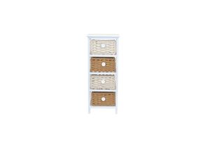 4046884077819 - Möbel Direkt Online - Standregal mit 4 Körben Luisa weiß 4046884077819 - Möbel Direkt Online - Standregal mit 4 Körben Luisa weiß