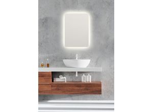 4251820307091 - LED-Lichtspiegel MIRRORS AND MORE Franzi Spiegel Gr B H T 50 cm x 70 cm x 35 cm uni silberfarben (spiegelfarben) Kosmetikspiegel