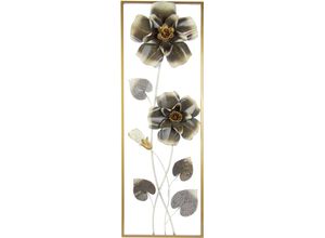 4019844789862 - Wandbild IGEA Metallbild Blumen Bilder Gr Ø beige (champagner) Kunstdrucke Wanddeko Metall Wandskulptur