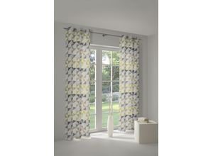 4004567398415 - Vorhang WIRTH Berlare grün Gardinen 175cm Ösen 132cm Baumwolle Polyester nach Maß B132cm H175cm