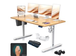 4255598328890 - KESSER® Höhenverstellbarer Schreibtisch elektrisch Ergonomisch Steh-Sitz Schreibtisch 3-Funktions-Memory Steuerung Inkl 360° Rollen & USB-Ladeanschluss Computertisch für Homeoffice 4255598328890 - KESSER® Höhenverstellbarer Schreibtisch elektrisch Ergonomisch Steh-Sitz Schreibtisch 3-Funktions-Memory Steuerung Inkl 360° Rollen & USB-Ladeanschluss Computertisch für Homeoffice