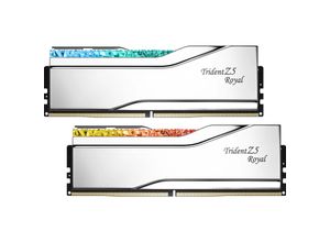 4713294238702 - Trident Z5 Royal DDR5-8000 - 48GB - CL40 - Dual Channel (2 pcs) - Intel XMP - Silber mit RGB 4713294238702 - Trident Z5 Royal DDR5-8000 - 48GB - CL40 - Dual Channel (2 pcs) - Intel XMP - Silber mit RGB