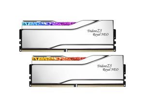 4713294238641 - Trident Z5 Royal Neo RGB DDR5-6000 - 48GB - CL28 - Dual Channel (2 pcs) - AMD EXPO - Silber mit RGB 4713294238641 - Trident Z5 Royal Neo RGB DDR5-6000 - 48GB - CL28 - Dual Channel (2 pcs) - AMD EXPO - Silber mit RGB